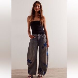 We the free good luck shadow patch barrel jeans star stargazing 26 ⭐️ 🍀 🌟
